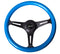 NRG Classic Wood Grain Steering Wheel (350mm) Blue Pearl/Flake Paint w/Black 3-Spoke Center