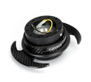 NRG Gen 3.0 Steering Wheel Quick Release – Black Body / Carbon Fiber Ring with Carbon Fiber Handles