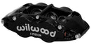 Wilwood Forged Narrow Superlite 6R Left Brake Caliper - 1.62/1.12/1.12 in Piston Bores / 1.10 in Rotor Thickness / Black | 120-11781-BK
