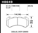 HAWK Performance DTC-80 Race Brake Pads (Front) - 09-15 Cadillac CTS-V