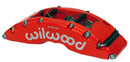 Wilwood TC6 Right Brake Caliper - 1.75/1.38 in Piston Bores / 1.38 in Rotor Thickness / Red Powder Coat / 8.27 in Mounting Centers / Radial Mount / Rear Mount | 120-14317-RSR