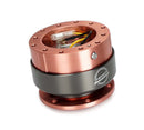 NRG Gen 2.0 Steering Wheel Quick Release – Rose Blush Body / Titanium Chrome Ring