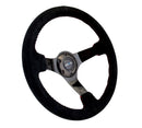 NRG 350mm Deep Dish Suede Steering Wheel – 3" Dish
