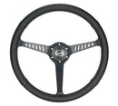 NRG Reinforced Stealth Wheel (380mm) 3 Spoke Center 1in Deep Dish - Perforated Leather Black Stitch – Default Title