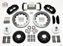 Wilwood Narrow Superlite 6R Front Brake Kit (Black Calipers) - 1968-1969 Ford Mustang - Disc Spindle / 12.88 in Drilled & Slotted Rotors / Hub Kit | 140-10219-D