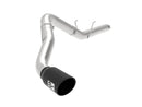 aFe LARGE BORE-HD 5 in. 409 Stainless Steel DPF-Back Exhaust System (Black Tip) – 19–20 Ram Diesel Trucks 6.7L I6 Turbo Diesel