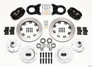 Wilwood Forged Dynalite Front Brake Kit (Black Calipers) - 1965-1969 Ford Mustang - Disc & Drum Spindle / 12.19 in Undrilled Rotors | 140-11072