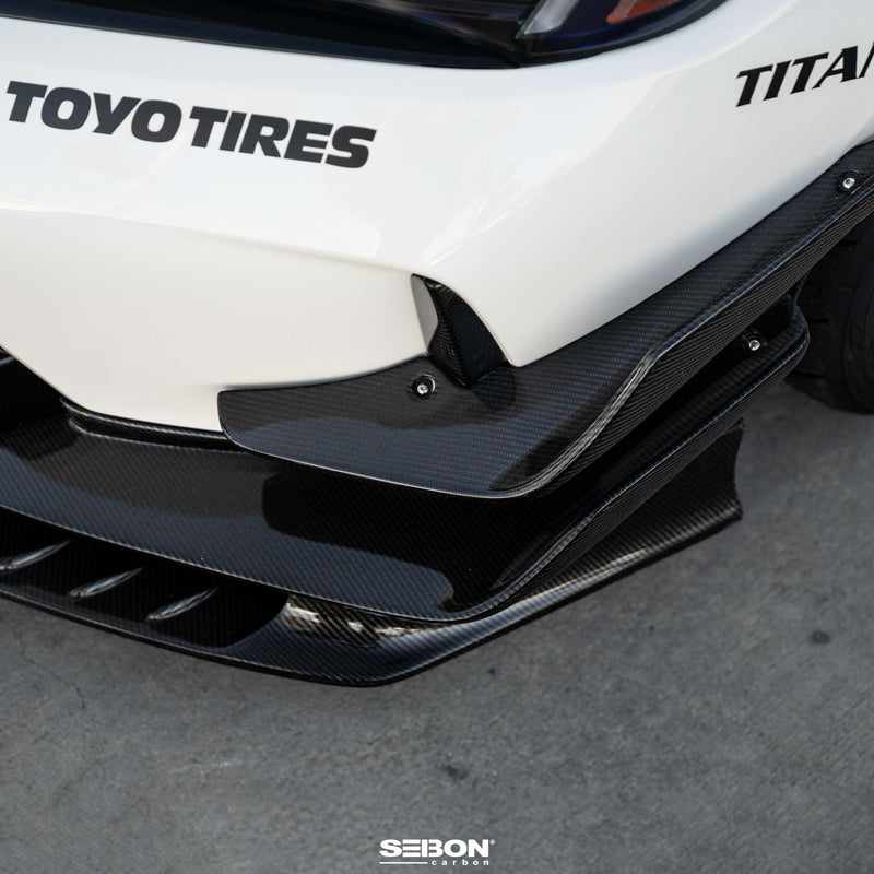 SEIBON Carbon Fiber Front Bumper Canards - 23+ Honda Civic Type R (FL5)