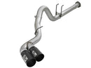 aFe Rebel XD 4 in. 409 Stainless Steel DPF-Back Exhaust System (Black Tips) – 11–14 Ford F250/F350 6.7L Diesel