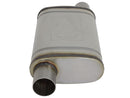 aFe MACH FORCE-Xp 409 Stainless Steel Muffler 2.5" Offset Inlet / 2.5" Offset Outlet 14" L x 9" W x 4" H Body