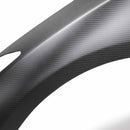 SEIBON OE-Style Front Fenders - 2009-2022 Nissan GT-R (R35) - Matte Dry Carbon Fiber - alternate view 3
