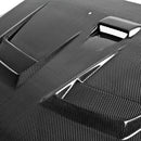 SEIBON DV-Style Carbon Fiber Hood - 2008-2015 Mitsubishi Lancer EVO X (CZ4A) - alternate view 1