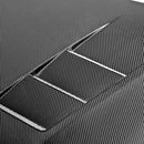 SEIBON TS-Style Carbon Fiber Hood - 2012-2013 Honda Civic 2DR and 2012 Honda Civic 4DR - alternate view 1