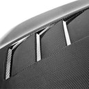 SEIBON TS-Style Carbon Fiber Hood - 2012-2013 Honda Civic 2DR and 2012 Honda Civic 4DR - alternate view 2