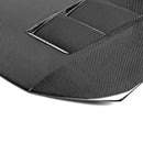 SEIBON TS-Style Carbon Fiber Hood - 2012-2013 Honda Civic 2DR and 2012 Honda Civic 4DR - alternate view 3