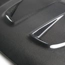 SEIBON MR-Style Carbon Fiber Hood - 2016-2021 Honda Civic 2DR/4DR - alternate view 2