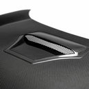 SEIBON TR-Style Carbon Fiber Hood - 2016-2021 Honda Civic 2DR/4DR - alternate view 2