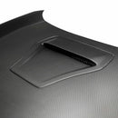 SEIBON OE-Style Hood - 2017-2021 Honda Civic Type R (FK8) - Matte Dry Carbon Fiber - alternate view 2