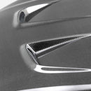 SEIBON MR-Style Carbon Fiber Hood - 2022-2026 Honda Civic Sedan - alternate view 3