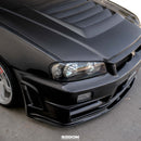 SEIBON DS-Style Carbon Fiber Hood - 1999-2001 Nissan Skyline R34 GT-R (BNR34) - alternate view 2