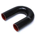 HPS Performance Silicone Elbow - 180 Degree – Length 4-1/2", 4-ply Polyester, 350F | HTSEC180-300-BLK