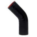 HPS Performance Silicone Elbow - 45 Degree – Length 5", 4-ply Polyester, 350F | HTSEC45-025-BLK - HTSEC45-025-BLK
