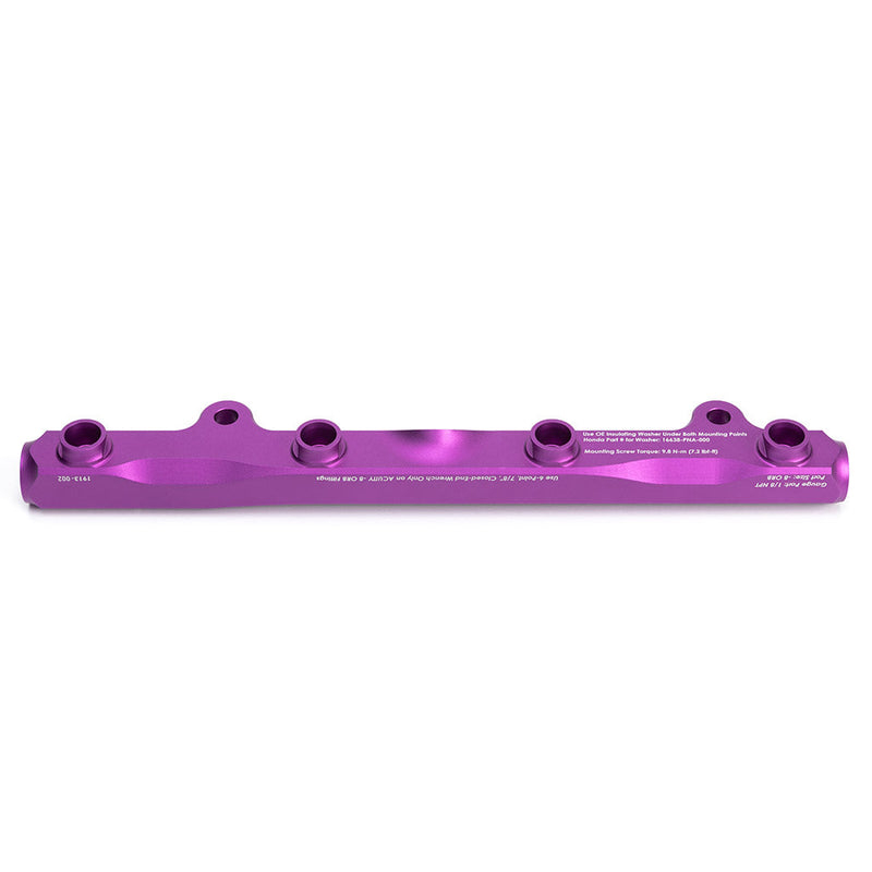 K-Series Fuel Rail in Satin Purple Finish