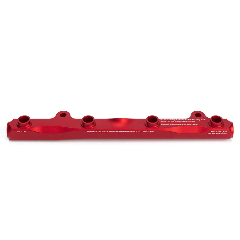 K-Series Fuel Rail in Satin Red Finish