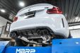 MBRP 3" Quad Rear Exit T304 Stainless Steel Resonator-Back Exhaust – 2019-2021 BMW M2 Competition 3.0L – MBRP S45023CF exact SKU product image