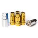 MUTEKI SR48 Open End Lug Nut Lock Set - 12x1.50 | Gold Chrome