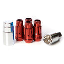 MUTEKI SR48 Open End Lug Nut Lock Set - 12x1.25 | Red