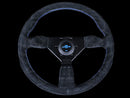 Personal Neo Grinta Steering Wheel - 330mm | Black / Black Suede / Baby Blue Stitch