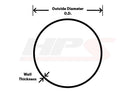 HPS Performance 70 Degree Aluminum Tube – 6061 Aluminum, Length 6", 70 – 3" (76mm) / Mill Finish