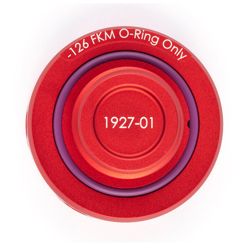 Podium Oil Cap in Satin Red for Hondas/Acuras