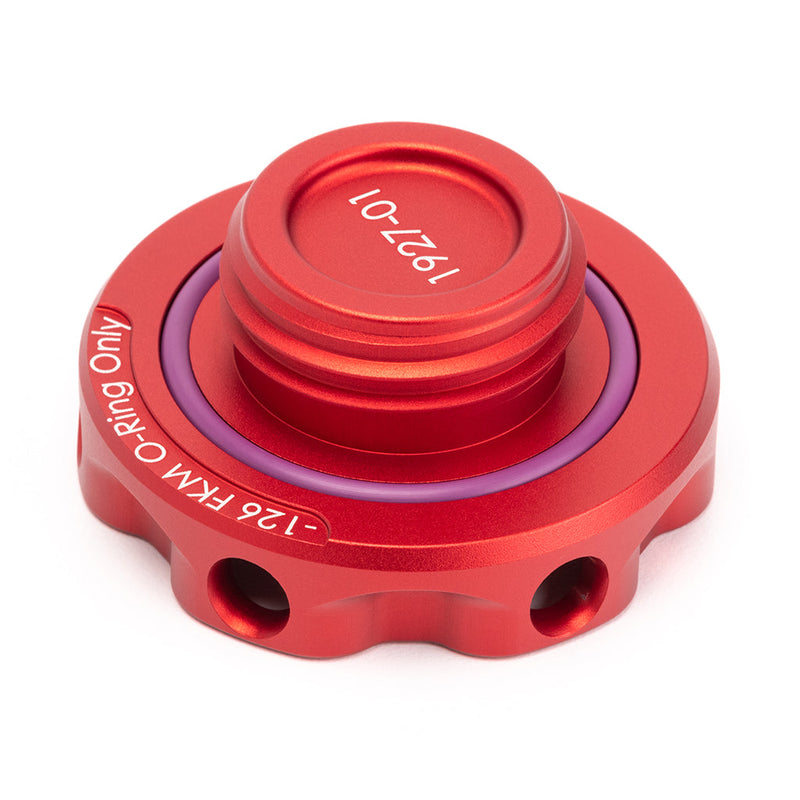 Podium Oil Cap in Satin Red for Hondas/Acuras