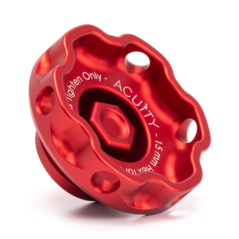 Podium Oil Cap in Satin Red for Hondas/Acuras