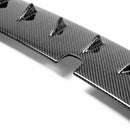 SEIBON Carbon Fiber Roof Fin Spoiler - 2008-2015 Mitsubishi Lancer EVO X (No sound package. No sunroof.) Antenna base 5x6 cm - alternate view 2