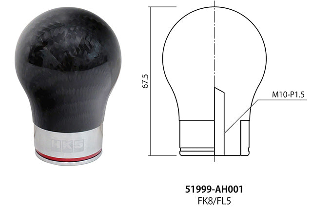 HKS Carbon Fiber Shift Knob - 23+ Honda Civic Type R (FL5)