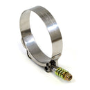 HPS Performance Spring Loaded T-Bolt Clamp – Pack 1, 304 Stainless Steel Clamp with Zinc Plated T-bolt, Nut and Springs