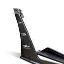SEIBON MB-Style Carbon Fiber Front Side Skirt Extensions - 2023-2024 Honda Civic Type R - alternate view 2