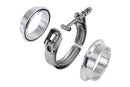 HPS Performance Quick Release V-Band Clamp Kit with Aluminum Flange – Pack 1, 304 Stainless Steel Clamp with Aluminum Flanges and NBR O-Ring - VCKIT-AL-200