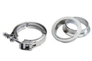 HPS Performance Quick Release V-Band Clamp Kit with Stainless Steel Flange – Pack 1, 304 Stainless Steel (Clamp and Flanges)