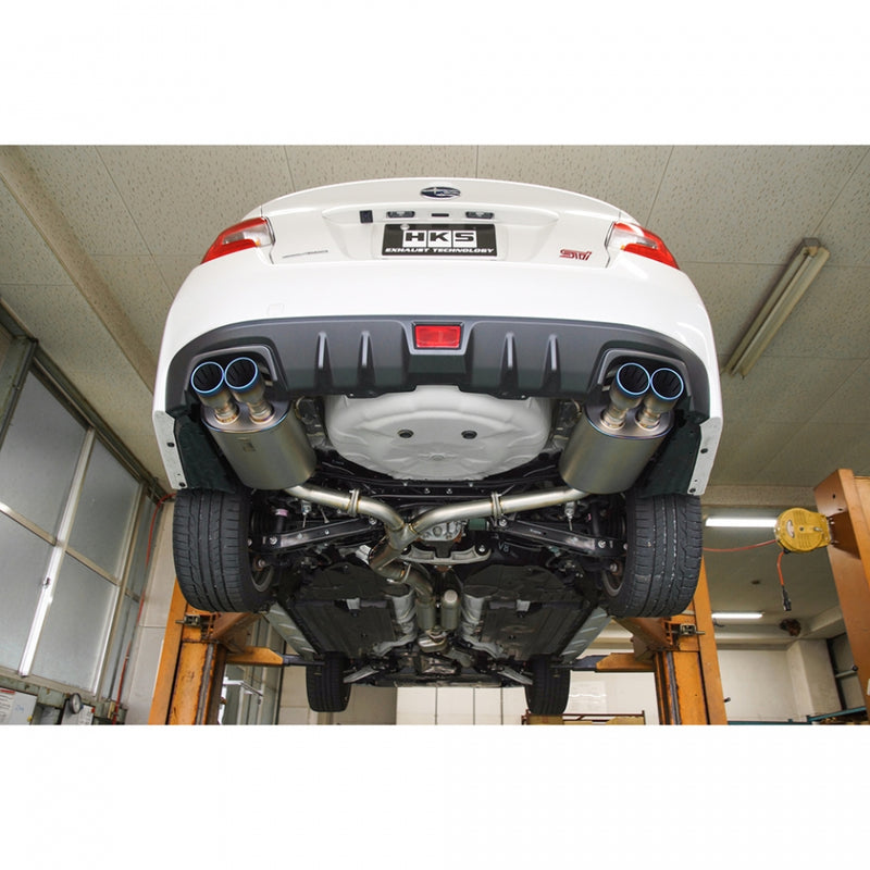 HKS Super Turbo Muffler W-Tail Titanium Cat-Back Exhaust - 2015+ Subaru WRX/STI (VA)