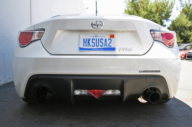 HKS Hi-Power Single Racing Ti-Tip Cat-Back Exhaust - 2013+ Subaru BRZ/Scion FR-S/Toyota GT86